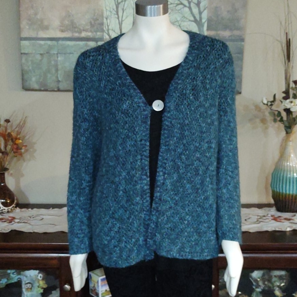 Sz L Windi River Hand-knit Cardigan